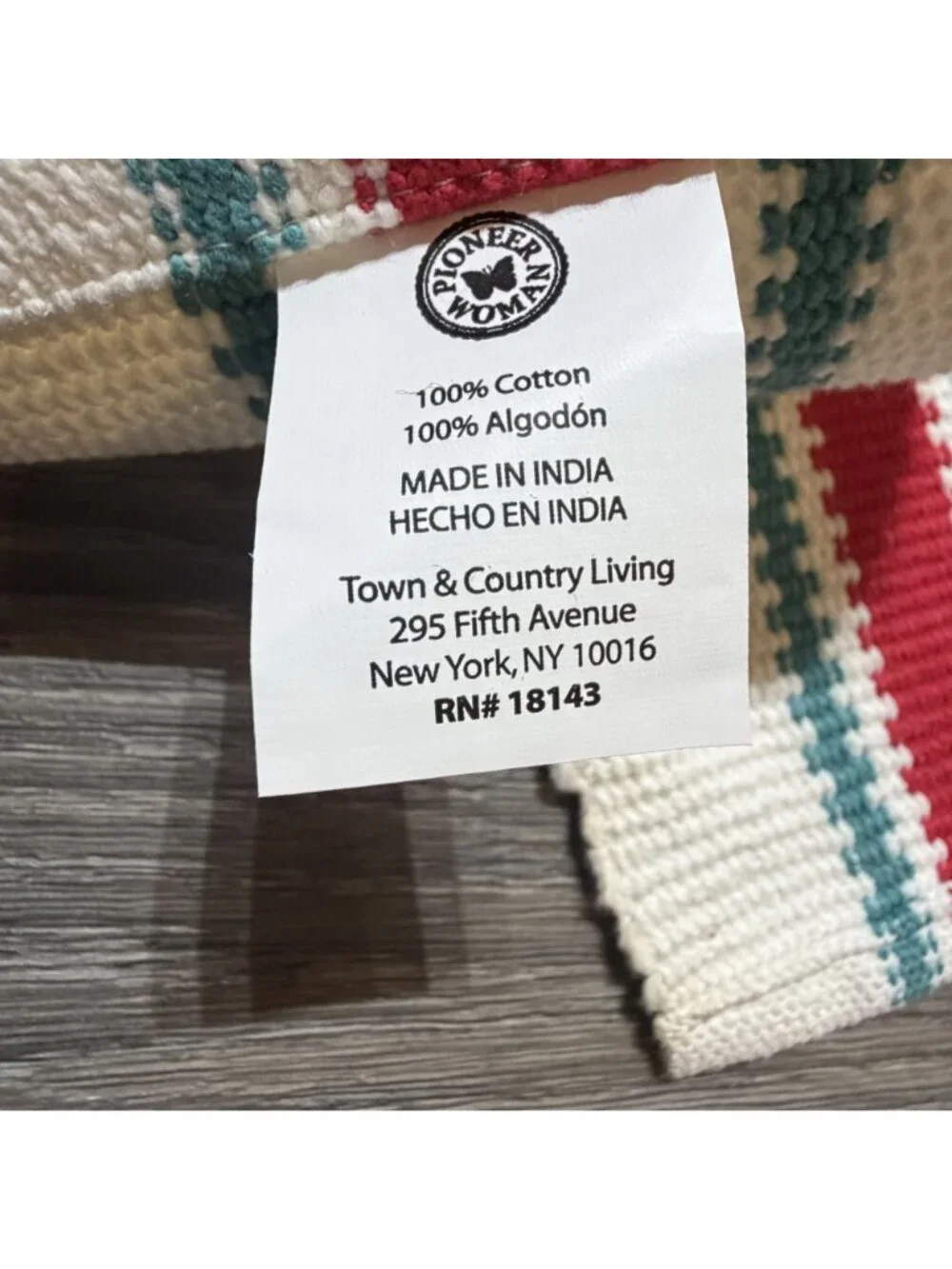 Pioneer Woman Vintage Stripe Woven Cotton Placemats Table Runner Set Multicolor